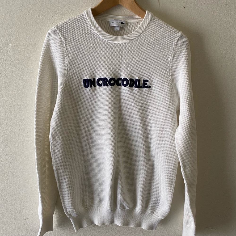 Lacoste White Cotton Knit